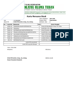 Kartu Rencana Studi: Nama: Tahun Akademik: NIM: Program Studi: Dosen PA: Semester / Sesi