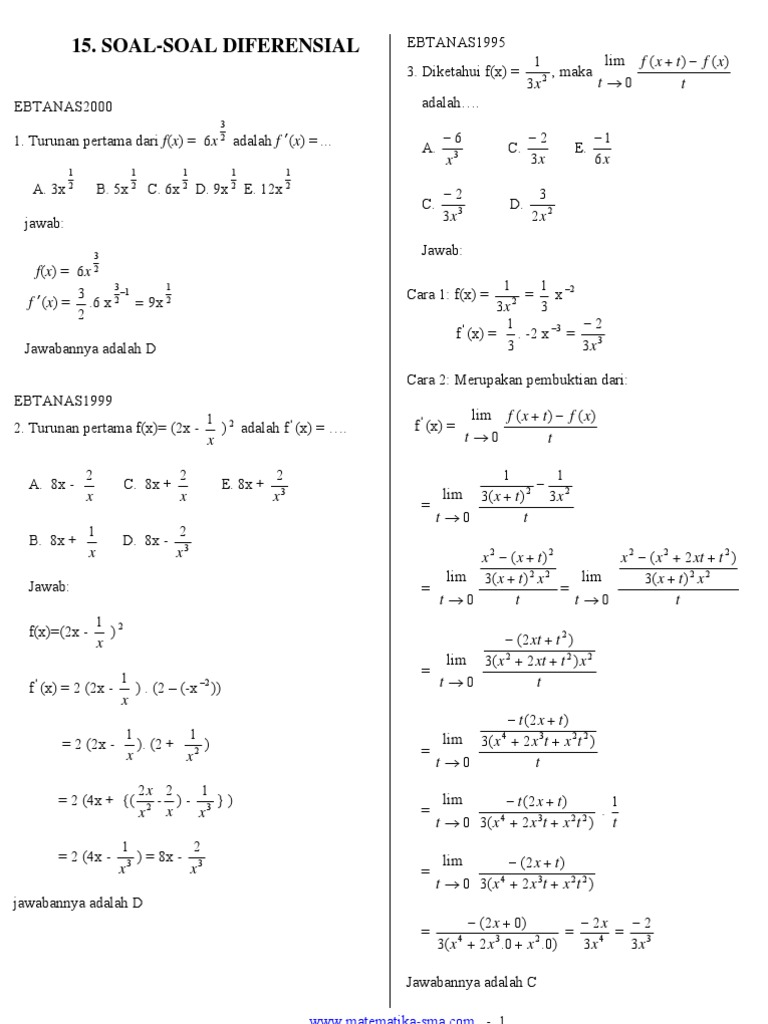 Soal Dan Pembahasan Kalkulus 2 Pdf