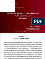 Building Technology (Construction) - V: T. Y. B. Arch. Sem. - V 2020-2021