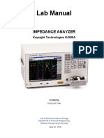 Lab Manual: Impedance Anayzer
