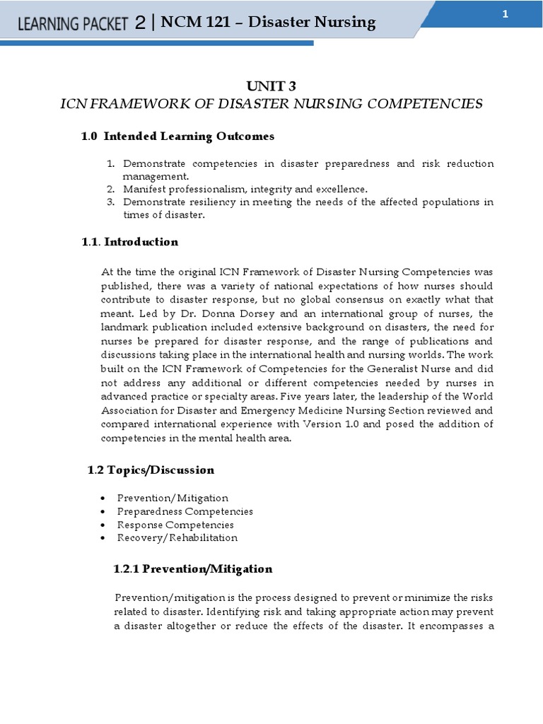NCM 121 LP 2 Content | PDF | Emergency Management | Nursing
