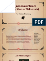Abhijnanasakuntalam (Recognition of Sakuntala) : The Theme of Memory
