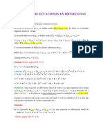 GUÍA DE ECUACIONES EN DIFERENCIAS (Teoría y Ejemplos)