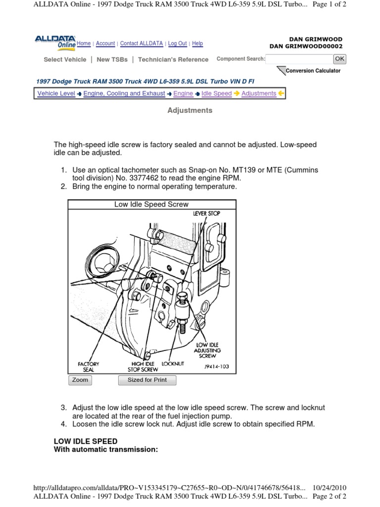 Cummins Idle Speed PDF