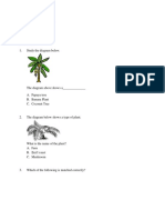 School Level Science Fair Standard 2 Part A: Plants Questions