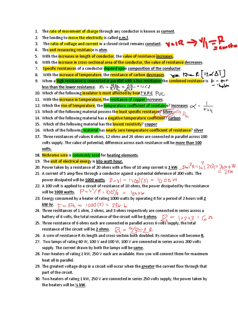 Tech 1 To 100 | PDF | Electrical Resistance And Conductance ...