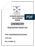 Chemistry: Investigatory Project File