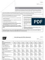 Chemotherapy Side Effects Worksheet