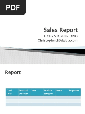 Sales Report