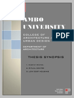 AMBO UNIVERSITY. Thesis Synopsis