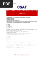 Model Test Paper for General Studies CSAT Paper 1 Set III