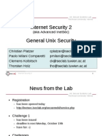 Internet Security 2 General Unix Security: (Aka Advanced Inetsec)