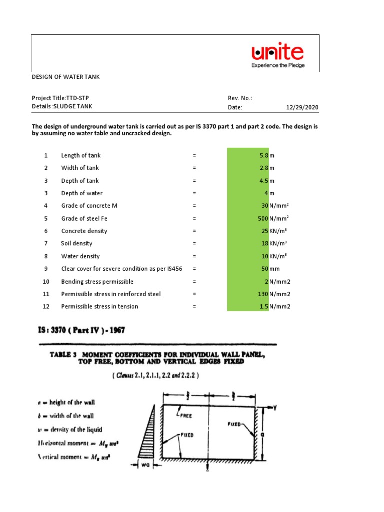 Water Tank Is 3370Sludge Tank PDF