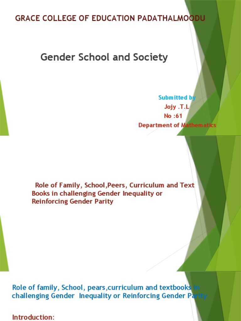 Gender School and Society | PDF