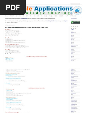 Oracle Applications_ AP – Oracle Fusion Payable and Payments (ACH, ,Check) Setups and Process Training Manual