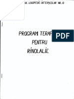 Program Terapeutic Rinolalie