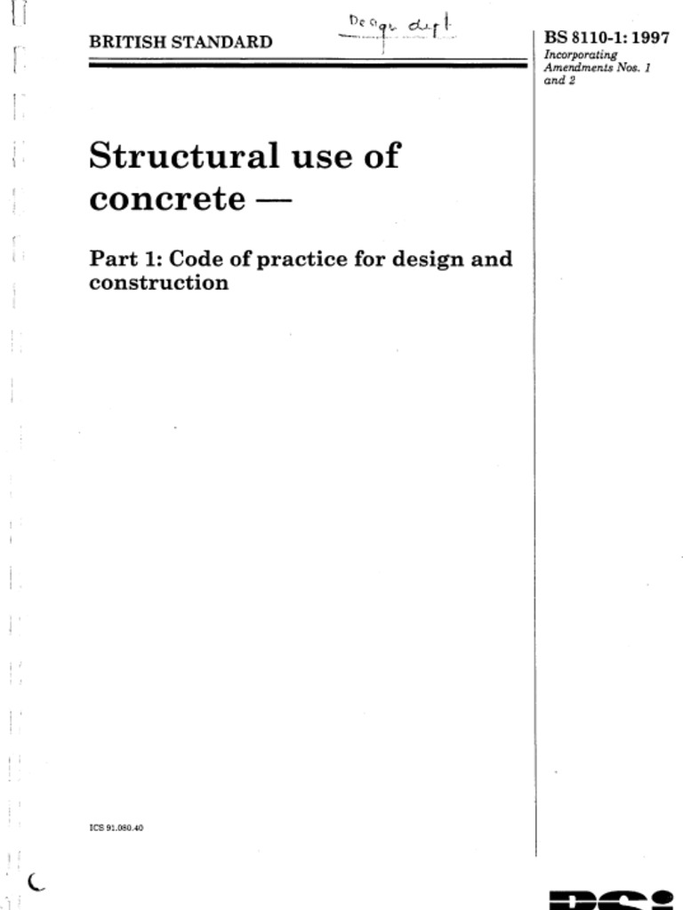 BS 8110 Part-1 | PDF