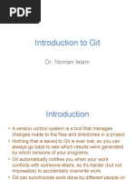 Introduction To Git: Dr. Noman Islam