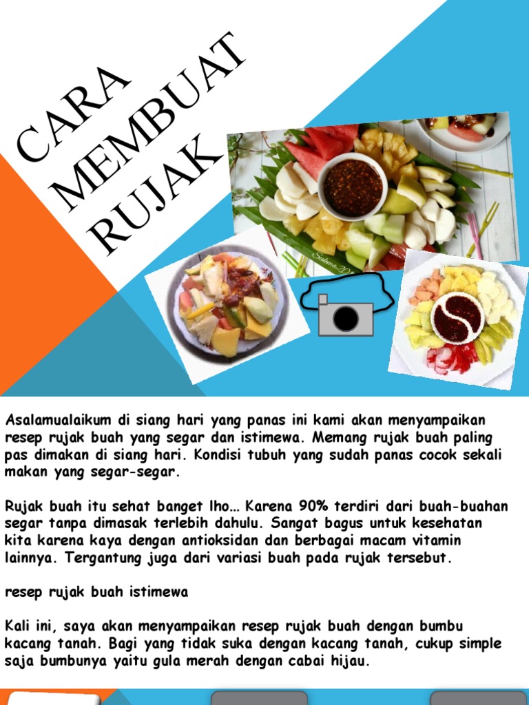 Resep Rujak Buah Segar dan Istimewa | PDF