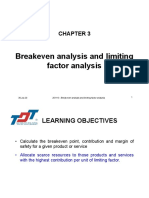 Chapter 3 - Breakeven Analysis and Limiting Factor Analysis