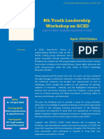 8th Youth Leadership Workshop On GCED - Concept Note