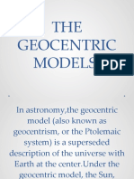 THE Geocentric Models