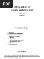 Introduction of Touch Technologies: EE174 - SJSU Tan Nguyen