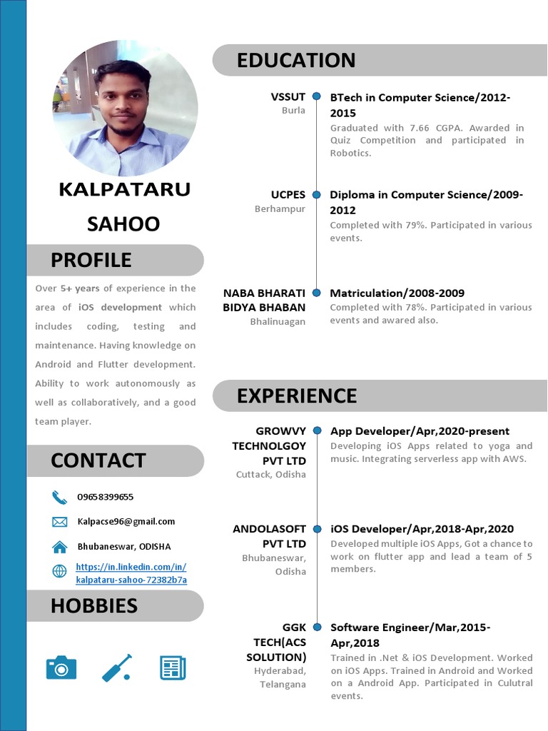 Kalpataru - Sahoo - Resume - 5+ Years - iOSDev | PDF | Mobile App | Ios