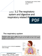 UNIT 3.2 The Respiratory System and Digestive and Respiratory Related Illnesses