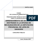 Pliego de Clausulas Administrativas y Prescripciones Tecnicas Particulares de La Contratacion