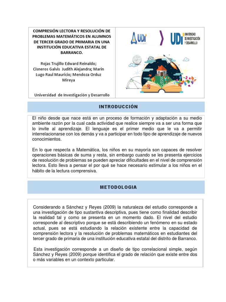 Seminario de Investigación. | PDF | Comprensión lectora | Aprendizaje