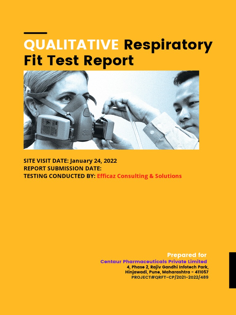 Qualitative: Respiratory Fit Test Report | PDF
