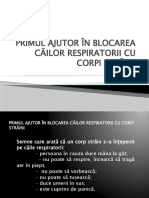 PRIMUL AJUTOR ÎN BLOCAREA CĂILOR RESPIRATORII CU CORPI