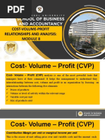 Cost-Volume-Profit Relationships and Analysis