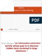 Unit 5 Introduction To Data Mining: Prashasti Kanikar 9/26/2020