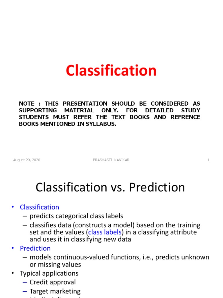 Gentle Introduction To Classification Models – HWNA
