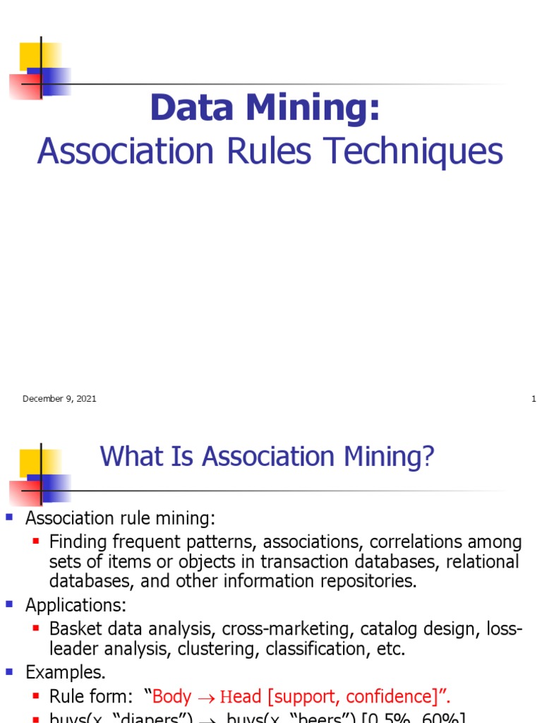 Data Mining:: Association Rules Techniques | PDF | Applied Mathematics ...