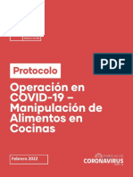 Protocolo Operación en Covid19 Manipulación de Alimentos en Cocinas 24.02.2022