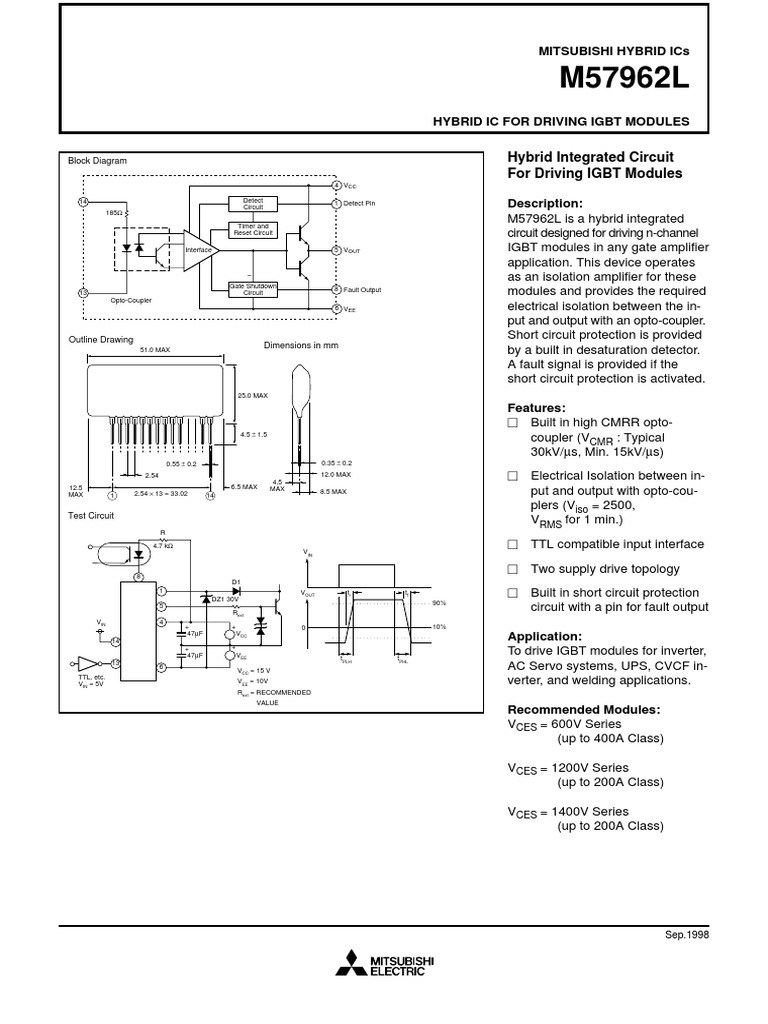 Hybrid Integrated Circuit For Driving IGBT Modules PDF Power