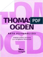 Pdfcoffee.com Thomas h Ogden Arta Psihanalizeipdf PDF Free