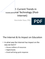 Topic 2 Current Trends in Educational Technology Post Internet
