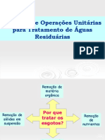 Processos e Operações Unitárias para Tratamento de Águas Residuárias