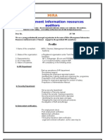 Management Information Resources Auditors: Profile