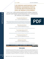 Factores de Riesgo Asociados Con Traumatismos Causados Por El Tránsito Entre Mototaxistas de Cartagena de Indias (Colombia)