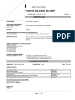 Methylene Chloride Solvent: Safety Data Sheet