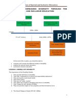 Module Ii: Addressing Diversity Through The Years: Special and Inclusive Education