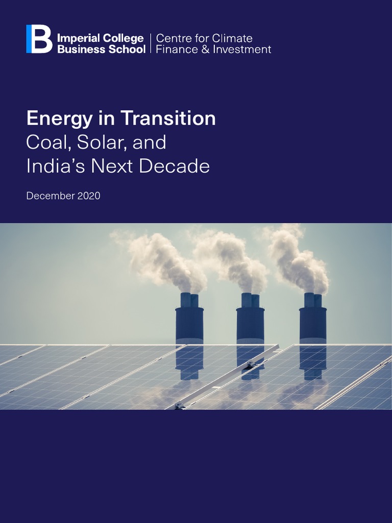 India’s Energy Transition Risks: Coal vs. Solar | PDF | Solar Power | Coal