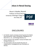 Best Practices in Renal Dosing: Bruce A. Mueller, Pharmd