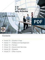 The Diploma in International Taxation - Relevant Treaty Articles