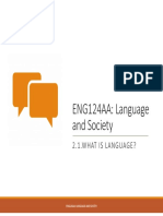 ENG124AA: Language and Society